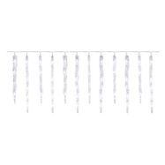 LED Christmas garland – icicles, 12 pcs, 3.6 m, indoor and outdoor, cool white, EMOS