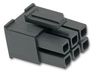 CONNECTOR HOUSING, RCPT, 6POS, 5.7MM