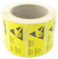 LABEL, ESD CAUTION, 38MM X 76MM, YELLOW