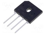 Bridge rectifier: single-phase; Urmax: 50V; If: 4A; Ifsm: 140A; flat DC COMPONENTS