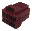 CONNECTOR, HOUSING, PLUG, 8POS, RED