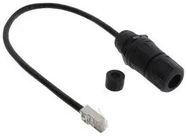 IP68 RJ45 CATEGORY 6A RATED FEED-THROUGH CABLE GLAND WITH 12" RJ45 CABLE