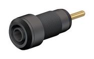 2MM BANANA JACK, PANEL MOUNT, SOLDER, 10 A, 600 V, GOLD PLATED CONTACTS, BLACK 23AH8771