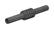TEST ACCESSORY, INSULATED BANANA COUPLER, 4MM, BLACK 23AH8795