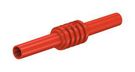 TEST ACCESSORY, INSULATED BANANA COUPLER, 4MM, RED