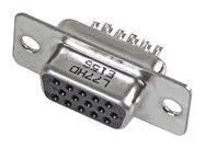 CONNECTOR, HD D SUB, RCPT, 15POS