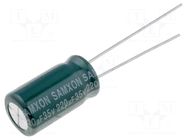 Capacitor: electrolytic; low ESR; THT; 220uF; 35VDC; Ø8x16mm; ±20% SAMXON