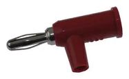 BANANA PLUG, STACKUP, 15A, SCREW, RED