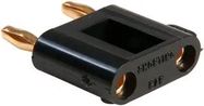 BANANA PLUG, MINIATURE, DOUBLE, 5A, BLK