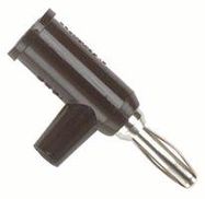 BANANA PLUG, STACKABLE, 15A, SCREW, BLK