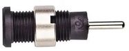 TEST JACK, 2MM, 10A, WIRE WRAP, BLACK