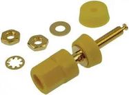 BINDING POST, HEX HEAD, 30A, TURRET, YEL