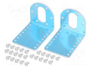 Bracket; silver; aluminum; Mount.holes raster: 31.2mm; Thk: 2mm POLOLU