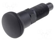 Indexing plungers; Thread: M16; Plating: black finish; 10mm; steel ELESA+GANTER