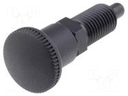 Indexing plungers; Thread: M12; Plating: black finish; 6mm; steel ELESA+GANTER