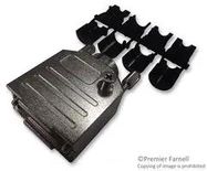 D SUB BACKSHELL, SHIELDED, SIZE DE, ZINC