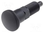 Indexing plungers; Thread: M16; Plating: black finish; 8mm; steel ELESA+GANTER