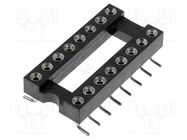 Socket: integrated circuits; DIP16; Pitch: 2.54mm; precision; SMT CONNFLY
