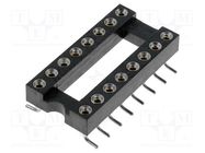 Socket: integrated circuits; DIP16; Pitch: 2.54mm; precision; SMT 