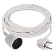 Extension Cord 5m / 1 socket / white / PVC / 1 mm2, EMOS