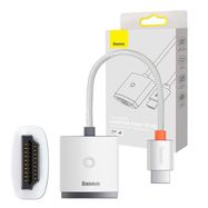 Baseus Lite Series HDMI to VGA adapter with audio (white), Baseus