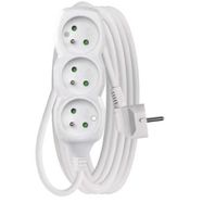 Extension Cord 5 m / 3 sockets / white / PVC / 1 mm2, EMOS