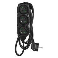 Power Strip 3m, 3 sockets black, EMOS