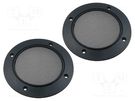 Loudspeaker grille; 100mm; metal; 2pcs. PER.PIC.