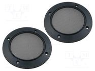 Loudspeaker grille; 100mm; metal; 2pcs. PER.PIC.