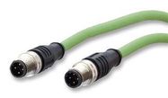 SENSOR CABLE, M12 PLUG 4POS-PLUG, 1M