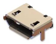 MICRO USB, 2.0 TYPE B, RECEPTACLE, SMT; USB Connector Type:Micro USB Type B; USB Standard:USB 2.0; Gender:Receptacle; No. of Positions:5Ways; Connector Mounting:Surface Mount; Orientation:Right Angle; Contact Material:Copper Alloy; Contact Plating:Gold Pl