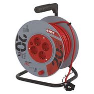 PVC Extension Cord Reel– 4 sockets, 20m SCHUKO, EMOS