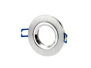 LED line downlight aluminium round adjustable silver brushed