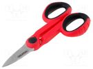 Scissors; for cables; 140mm; cable Ø0,5mm max GOLDTOOL
