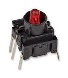 TACTILE SWITCH, SPST, 0.05A, 24VDC, TH
