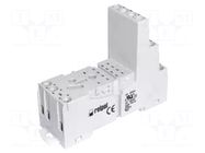 Socket; PIN: 8; 12A; 300VAC; on panel,for DIN rail mounting RELPOL