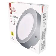 LED panel 170mm, round, attached, silver, 12.5W neutral white, EMOS