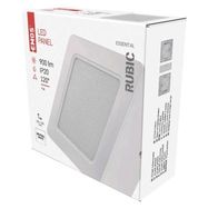 LED surface luminaire RUBIC, square, white, 9W, neutral white, EMOS