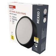 LED surface luminaire NEXXO, round, black, 21W, with change CCT, EMOS