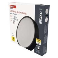 LED surface luminaire NEXXO, round, black, 28.5W, with change CCT, EMOS