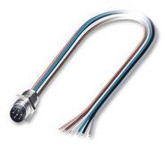 SENSOR CORD, 6P, M8 PLUG-FREE END, 0.5M