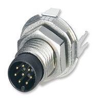 SENSOR CONNECTOR, M8, PLUG, 8P, PANEL