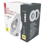 LED Spotlight SIMMI white, round, 5W warm white, EMOS