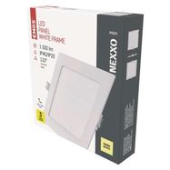 LED recessed luminaire NEXXO, square, white, 18W, warm white, EMOS