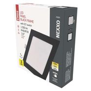 LED recessed luminaire NEXXO, square, silver, 12.5W, with change CCT, EMOS