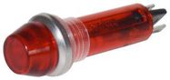 LED INDICATOR, PANEL, 8MM, RED, 240VAC