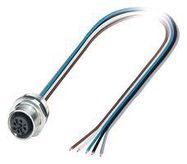 SENSOR CORD, 5P, M12 RCPT-FREE END, 0.5M