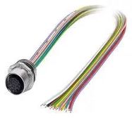 SENSOR CORD, 17P, M12 RCPT-FREE END