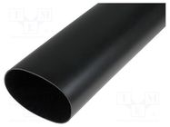 Heat shrink sleeve; glued; 3.5: 1; 105mm; L: 1m; black HELLERMANNTYTON