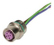 SENSOR CORD, 4P, M12 RCPT-FREE END, 0.5M